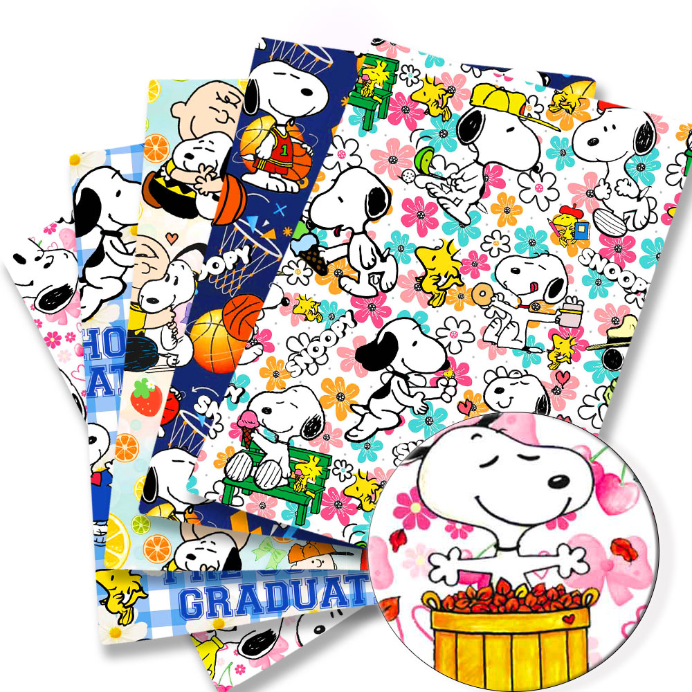 Sewing In Textile - TAKARA TOMY Snoopy fabric140x50CM Cartoon printed
