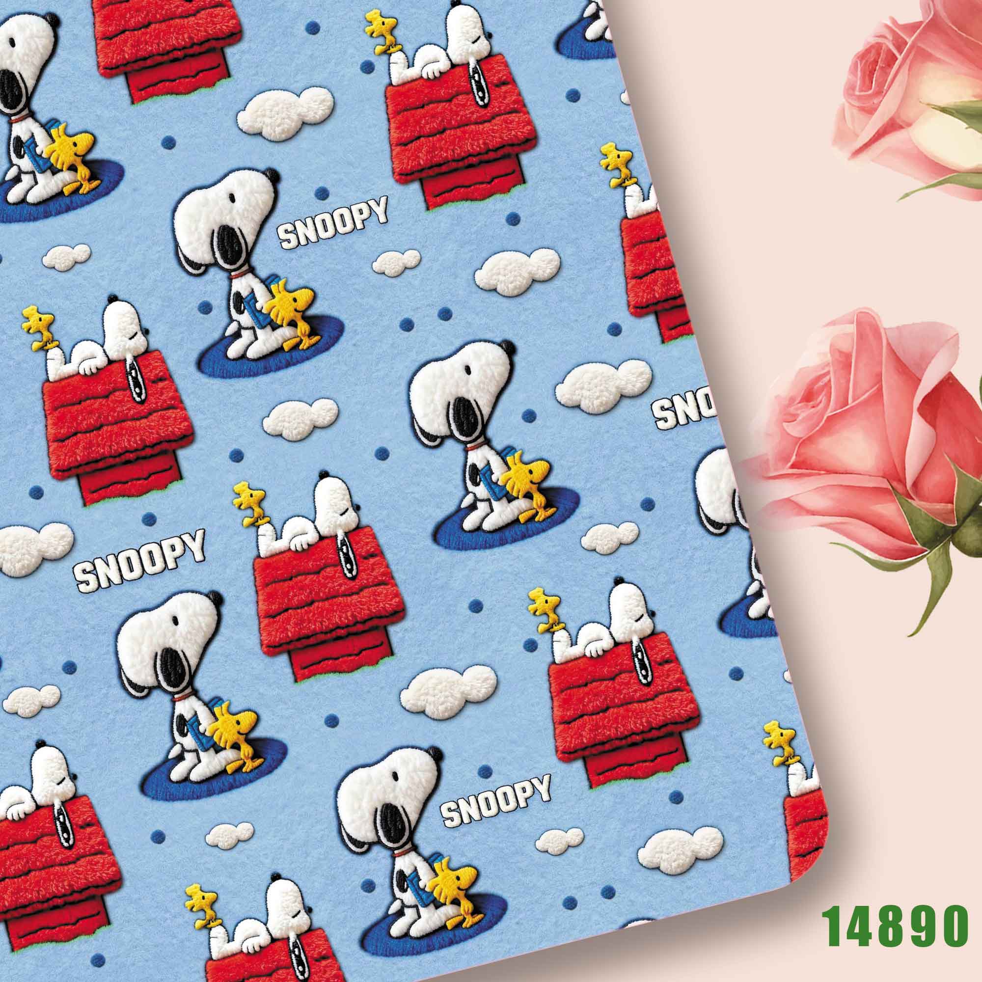 Sewing In Textile - TAKARA TOMY Snoopy fabric140CM Cartoon Polyester