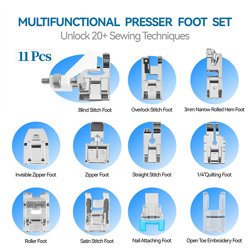 △ 11 Pcs Sewing Machine Presse - огляд і ціна Zipper Foot Presser