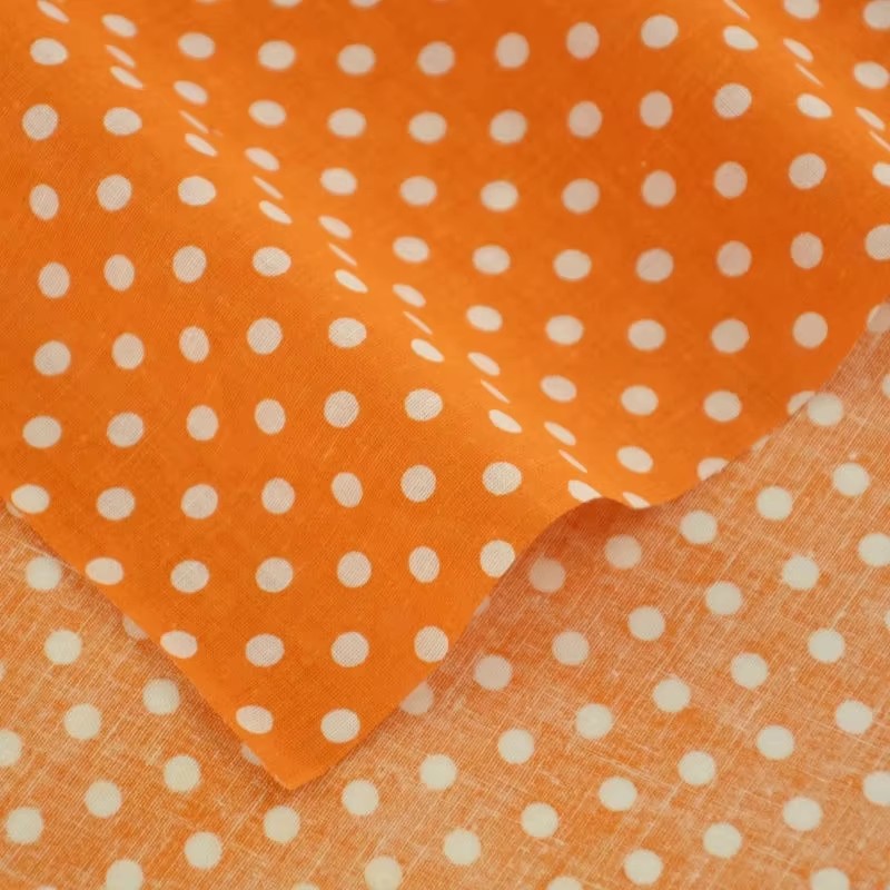 50X150CM White Orange Polka Do - огляд і ціна Sewing In Textile