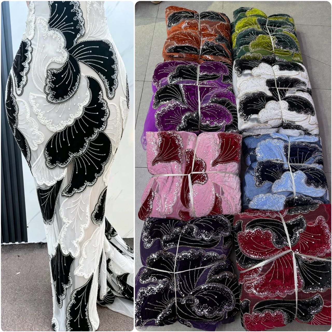 Luxury Sequins Beaded Tulle La - огляд і ціна Sewing Velvet Fabric