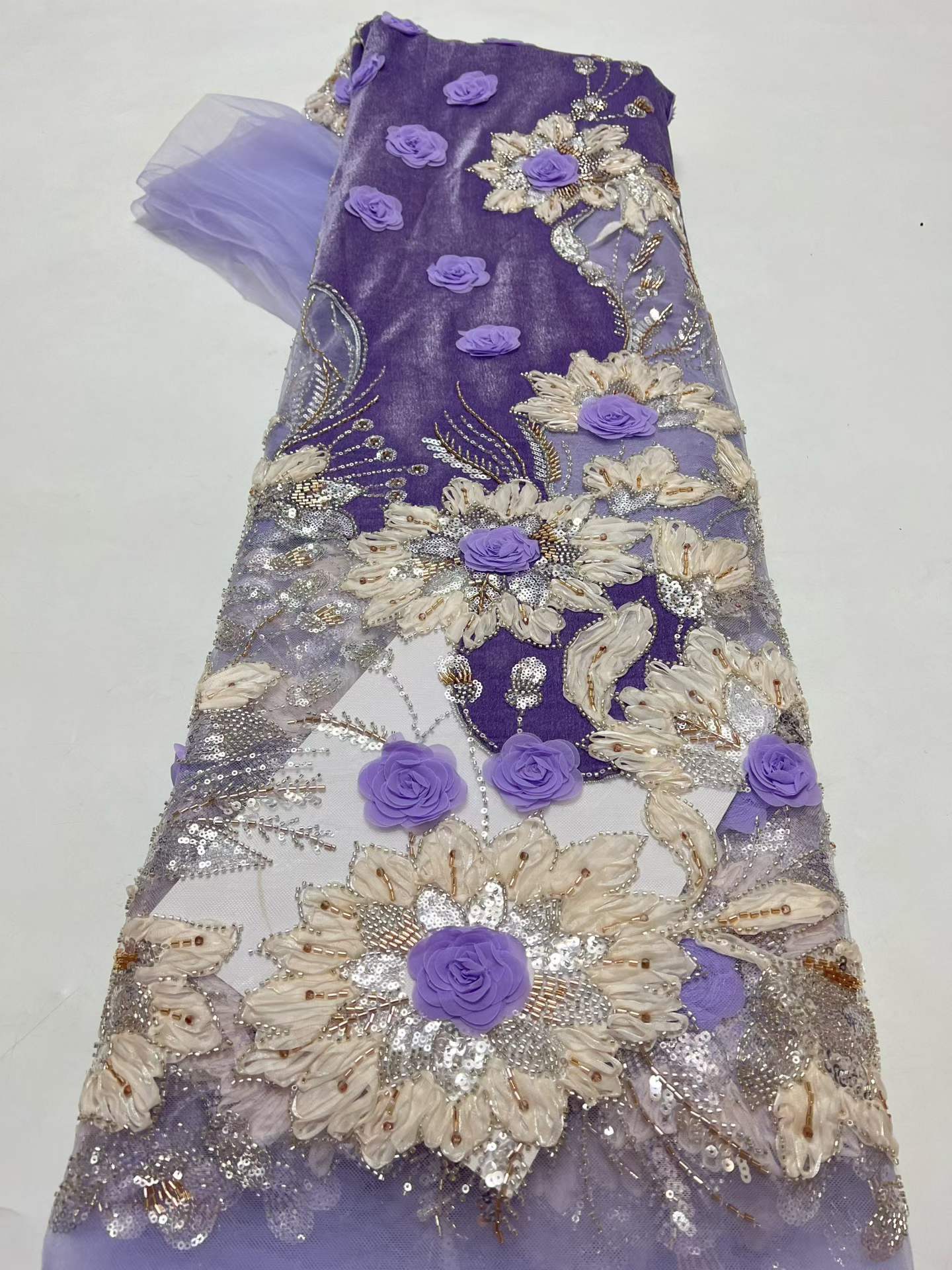 Luxury African Velvet Red Bead - огляд і ціна Sewing Velvet Fabric