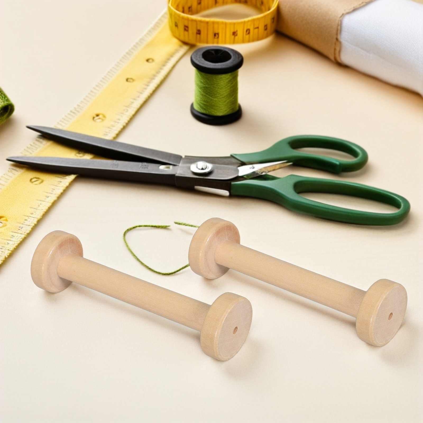 5Pcs Wooden Spools Natural Vin - огляд і ціна Sewing In Textile
