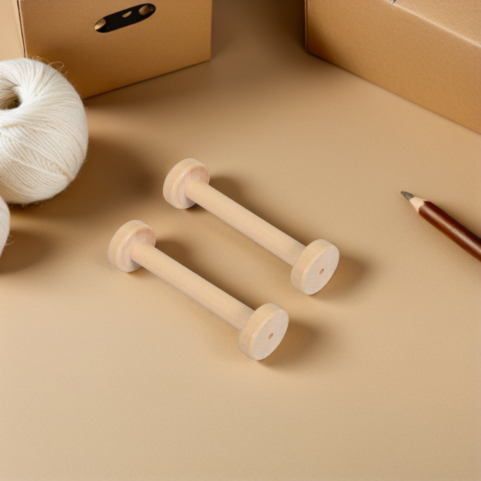 5Pcs Wooden Spools Natural Vin - огляд і ціна Sewing In Textile