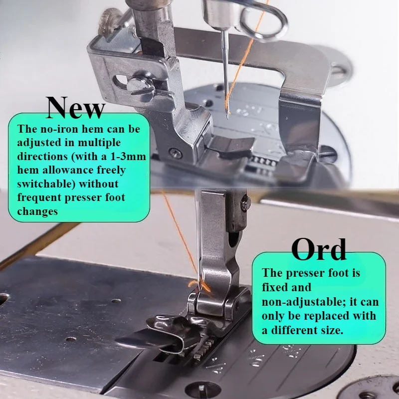 Adjustable No-Iron Hemmer Foot - огляд і ціна Textile Sewing Machines