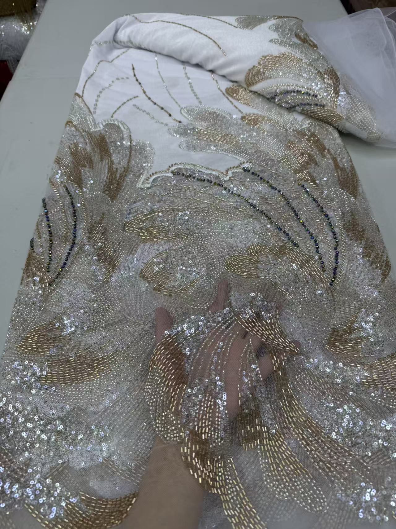 2026 African French Sequin Bea - огляд і ціна Sewing Velvet Fabric