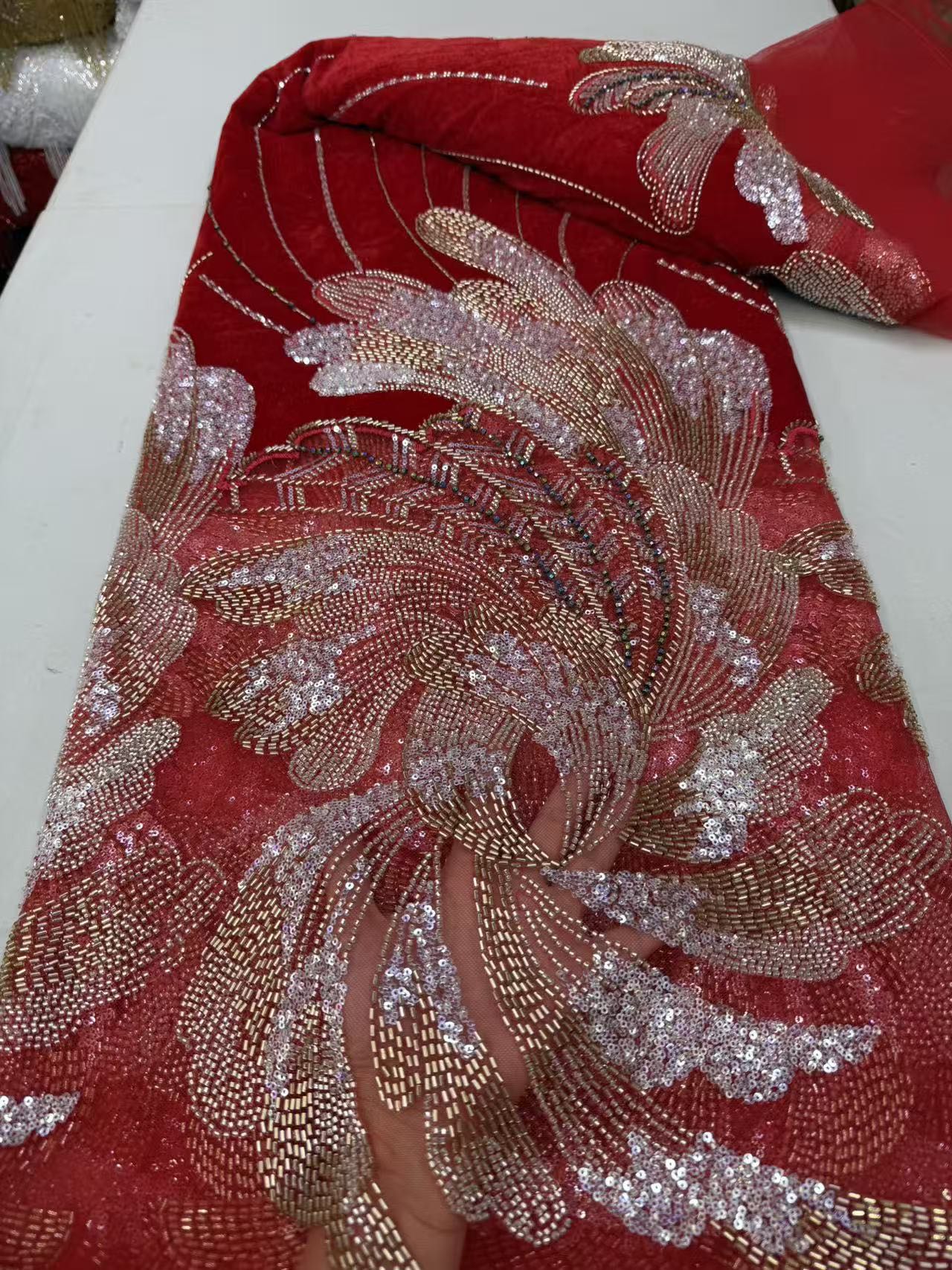 2026 African French Sequin Bea - огляд і ціна Sewing Velvet Fabric