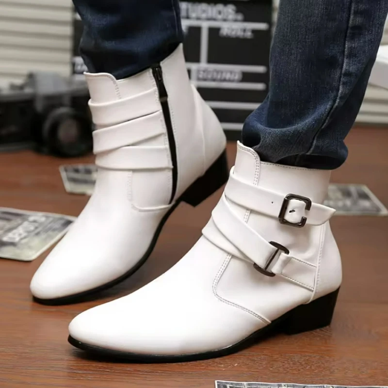 New Men's Boots Leather Chelse - огляд і ціна Sewing Nylon