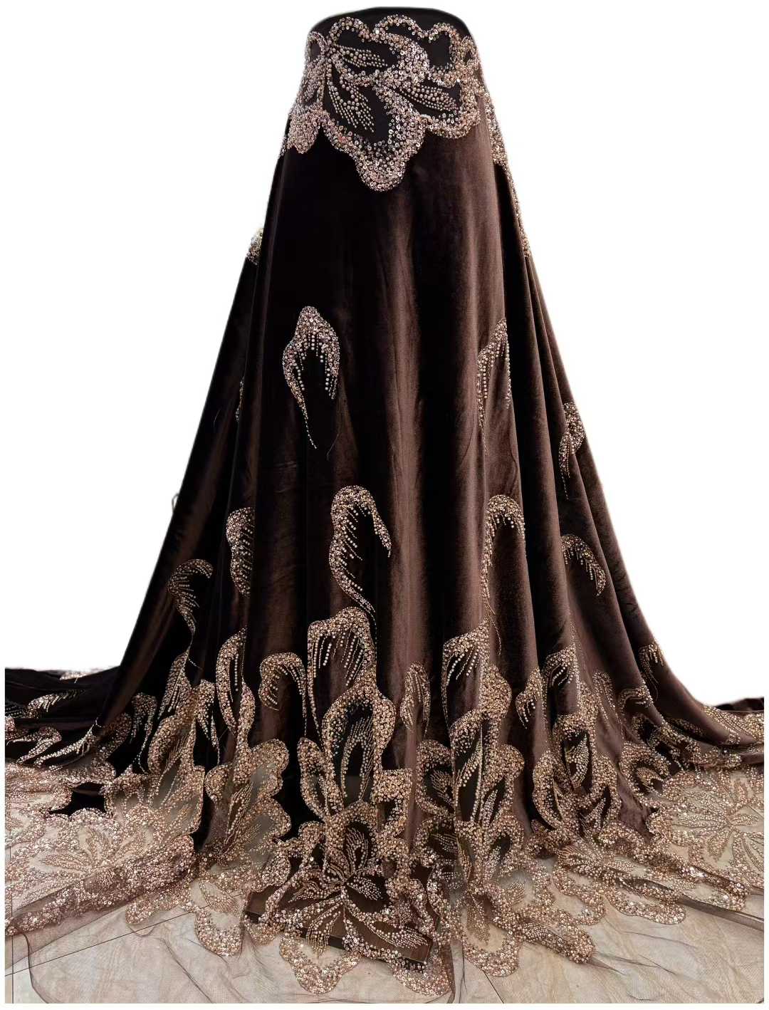 African Velvet Beaded Heavy La - огляд і ціна Sewing Velvet Fabric