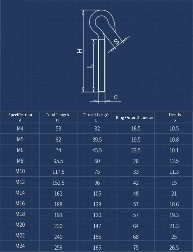 304 Stianless Steel Sheep Eye  - огляд і ціна Hook Eye Fastener