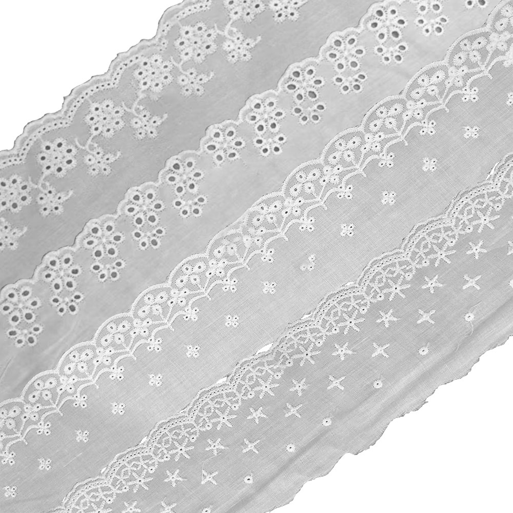 Embroidery White Lace Fabric C - огляд і ціна Sewing Eyelet Fabric