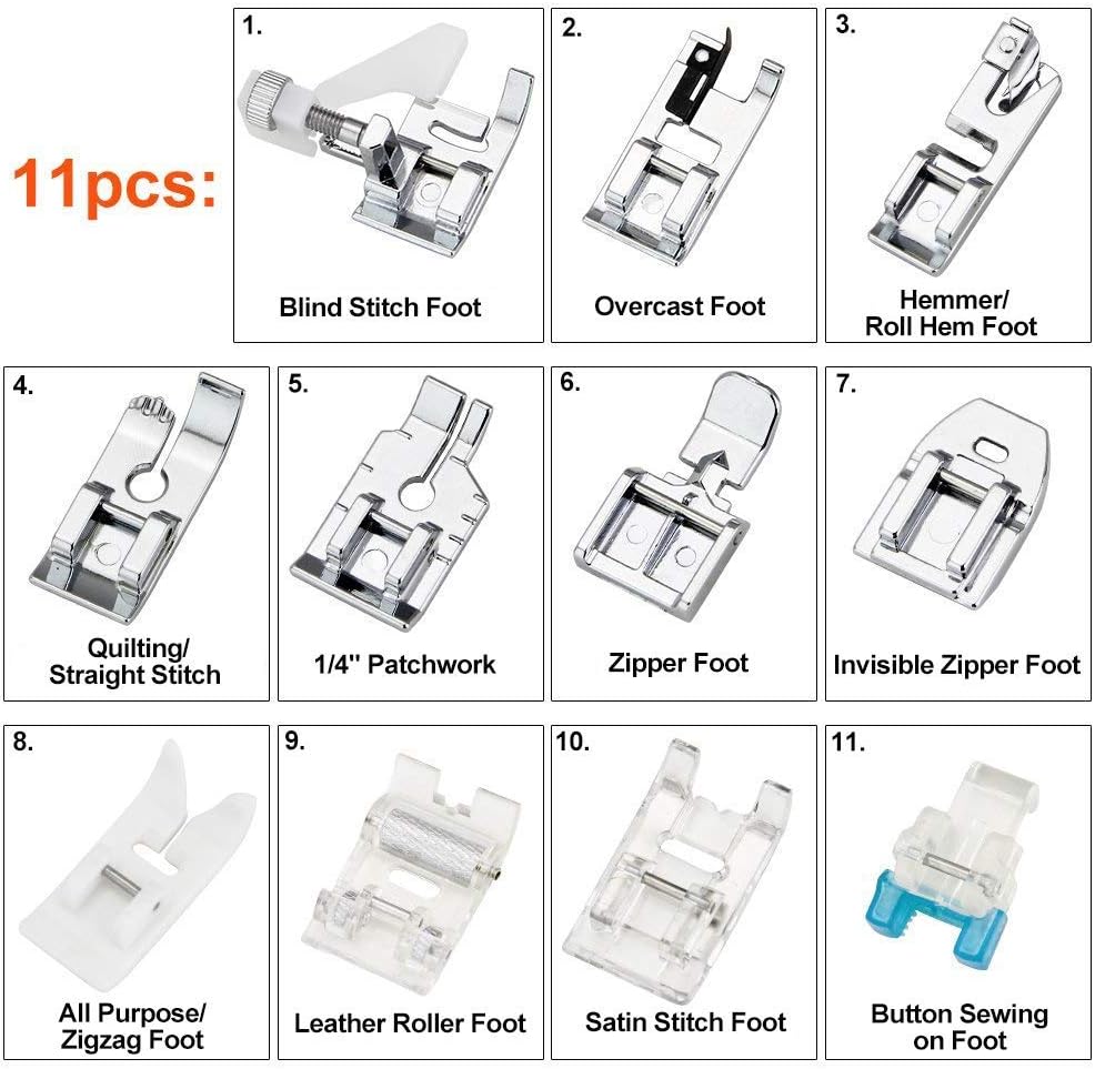 11Pcs Presser Feet Set - Walki - огляд і ціна Textile Sewing Machines