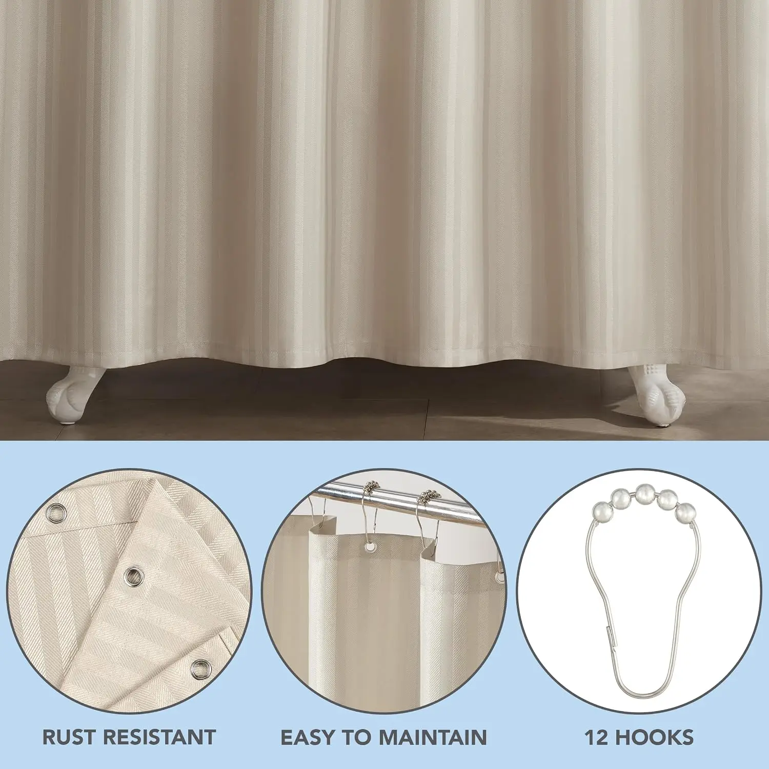 Arkwright Bulk Shower Curtain  - огляд і ціна Fabric Weight Set