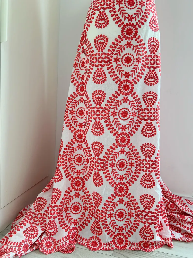 Off white Cotton Eyelet Lace F - огляд і ціна Sewing Eyelet Fabric