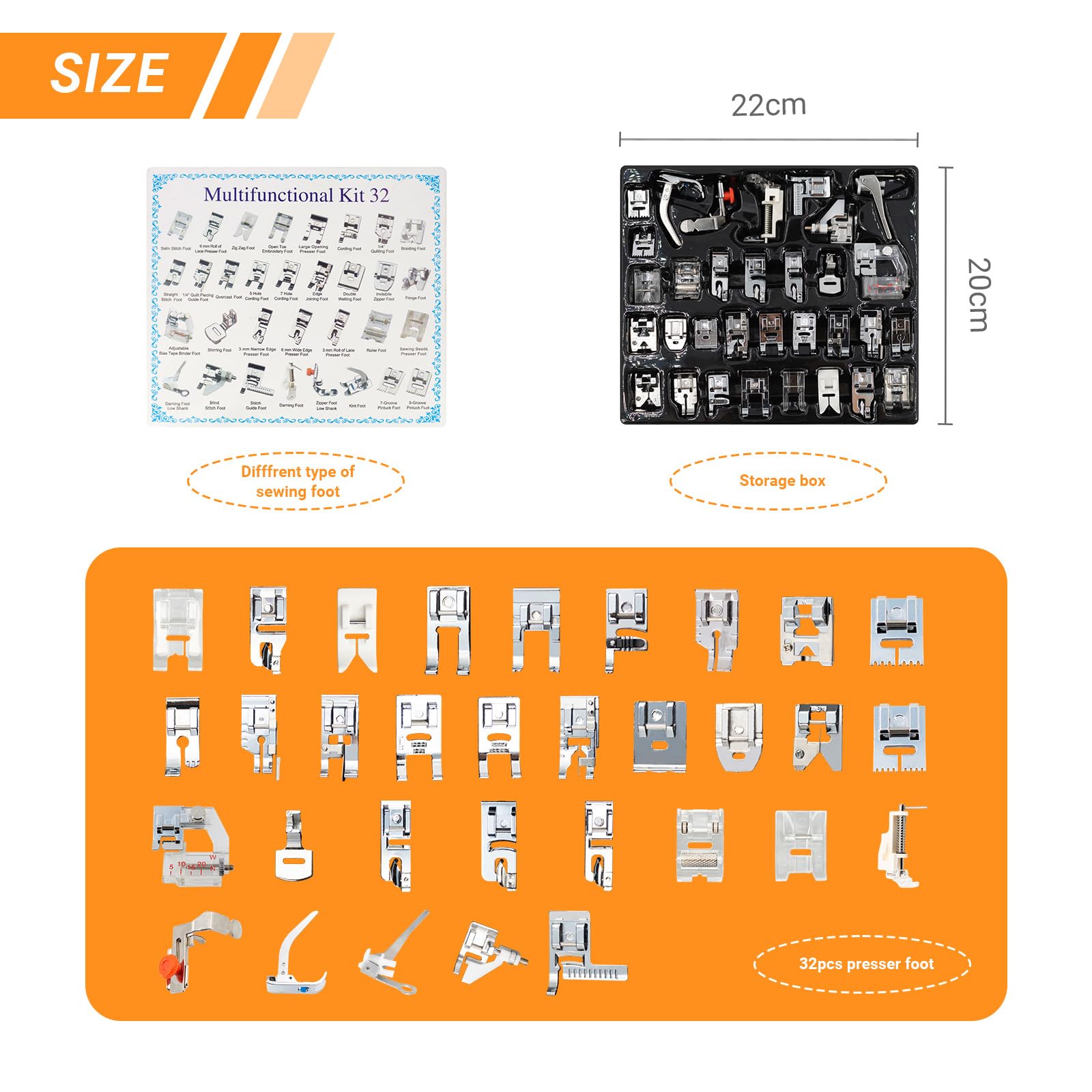 32 in 1 Multi-Function Sewing  - огляд і ціна Zipper Foot Presser