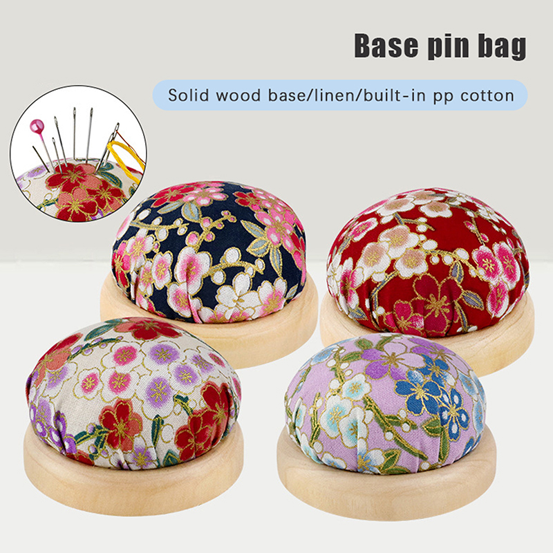 1pc Wood Bottom Base Needle Pi - огляд і ціна Sewing Pin Cushion