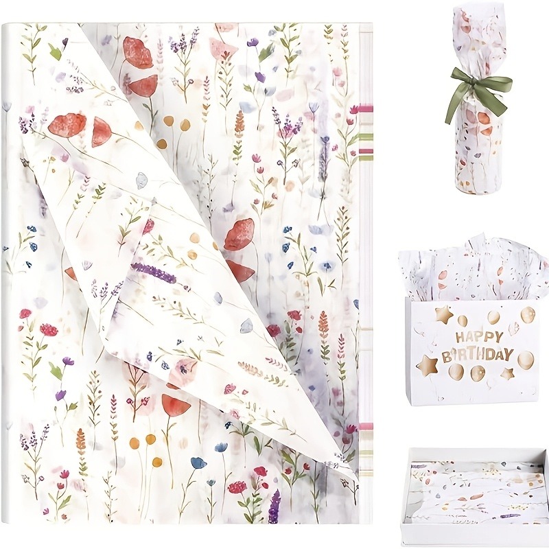 20 Sheets Lavender Print Gift  - огляд і ціна Pattern Tissue Paper