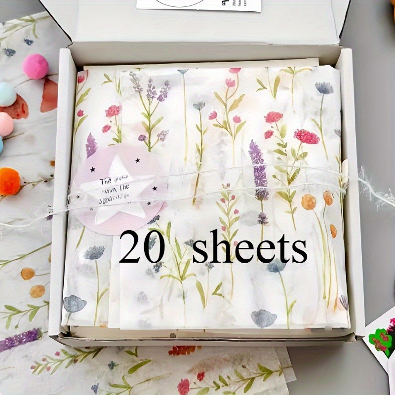 20 Sheets Lavender Print Gift  - огляд і ціна Pattern Tissue Paper