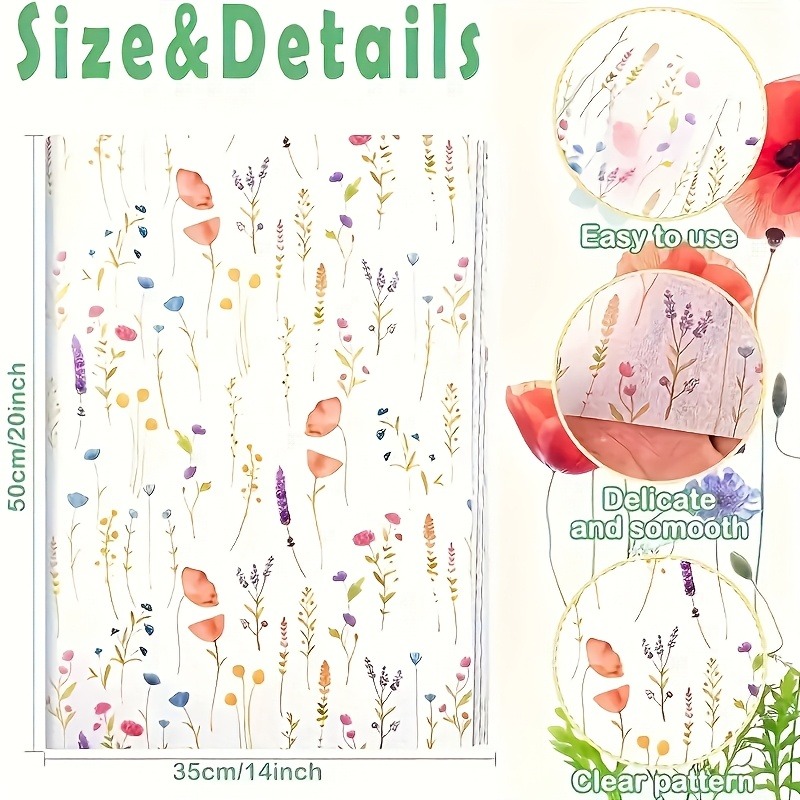 20 Sheets Lavender Print Gift  - огляд і ціна Pattern Tissue Paper