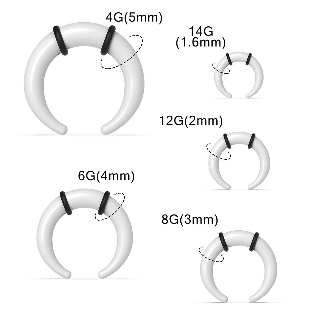 Large Septum Rings 14G 12G 8G  - огляд і ціна Seam Gauge Metal